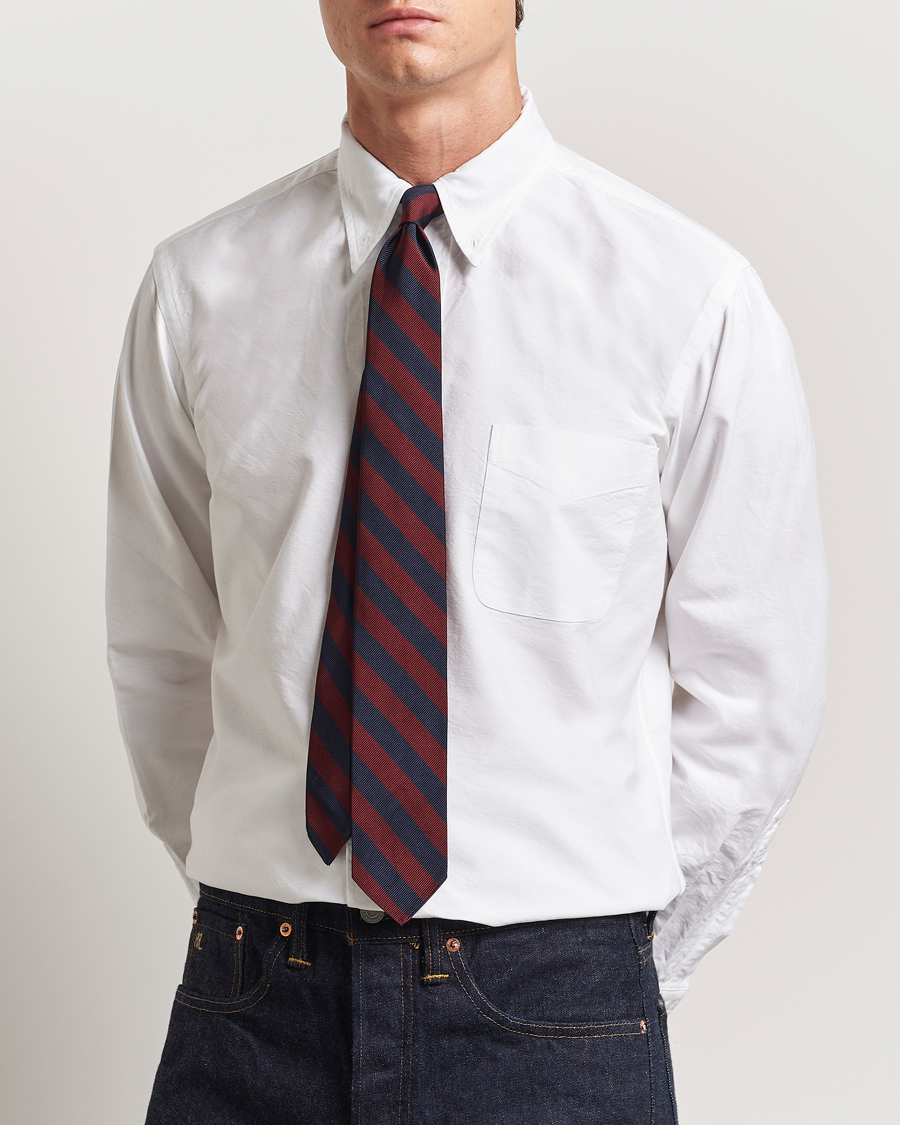 Heren | Overhemden | Kamakura Shirts | Vintage Ivy Oxford Button Down Shirt White