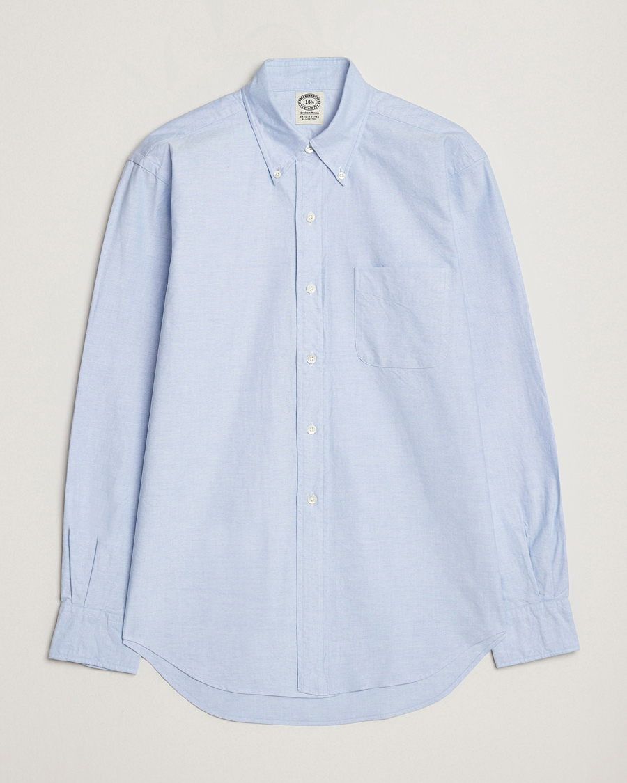 Heren | Overhemden | Kamakura Shirts | Vintage Ivy Oxford Button Down Shirt Light Blue