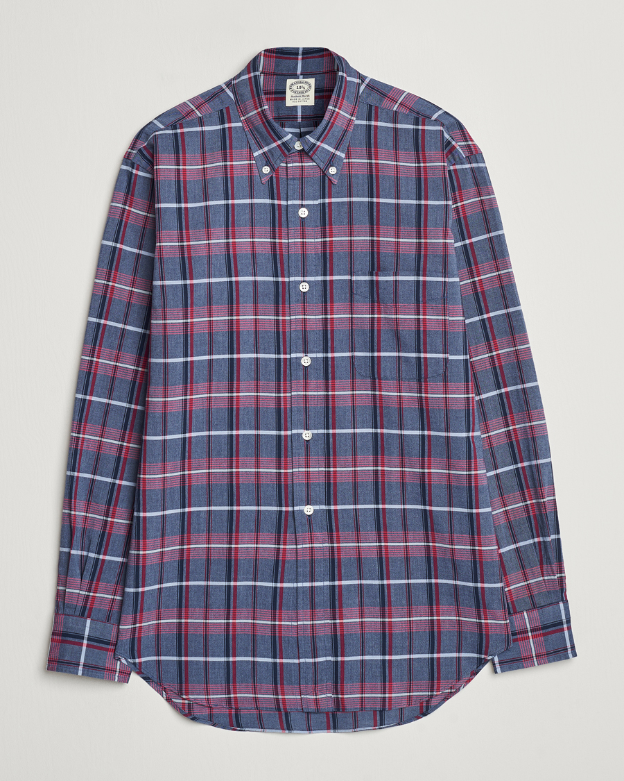 Heren | Overhemden | Kamakura Shirts | Vintage Ivy Button Down Shirt Blue Madras