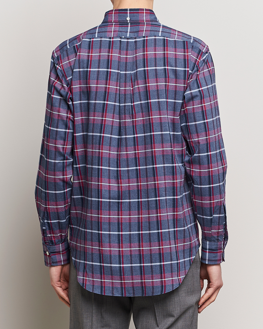 Heren | Overhemden | Kamakura Shirts | Vintage Ivy Button Down Shirt Blue Madras
