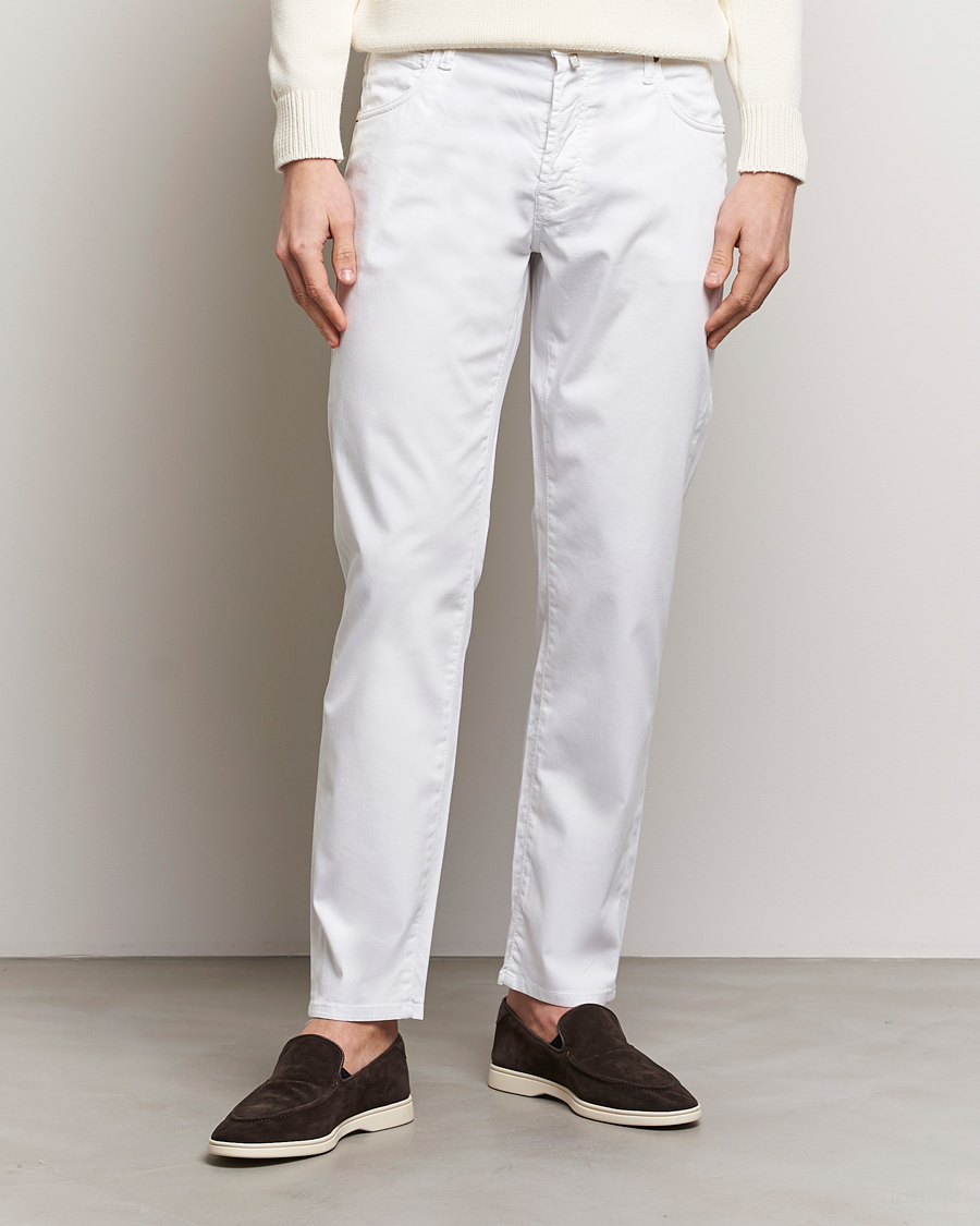 Heren | Italian Department | Incotex | 5-Pocket Cotton/Stretch Pants White