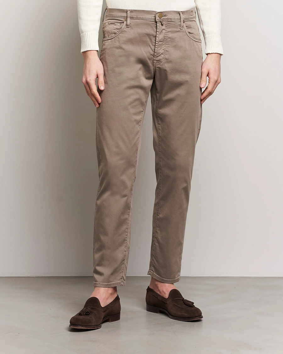 Heren | Casual broeken | Incotex | 5-Pocket Cotton/Stretch Pants Brown