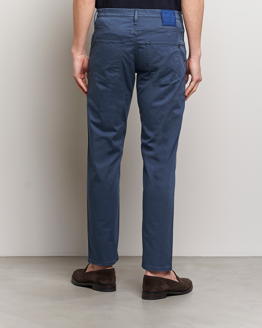 Heren | Broeken | Incotex | 5-Pocket Cotton/Stretch Pants Navy
