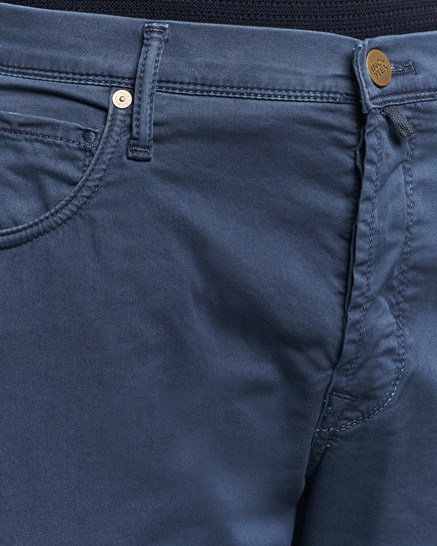 Heren | Broeken | Incotex | 5-Pocket Cotton/Stretch Pants Navy