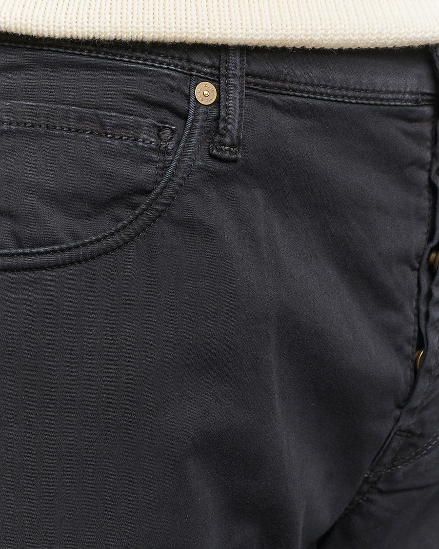 Heren | Broeken | Incotex | 5-Pocket Cotton/Stretch Pants Black