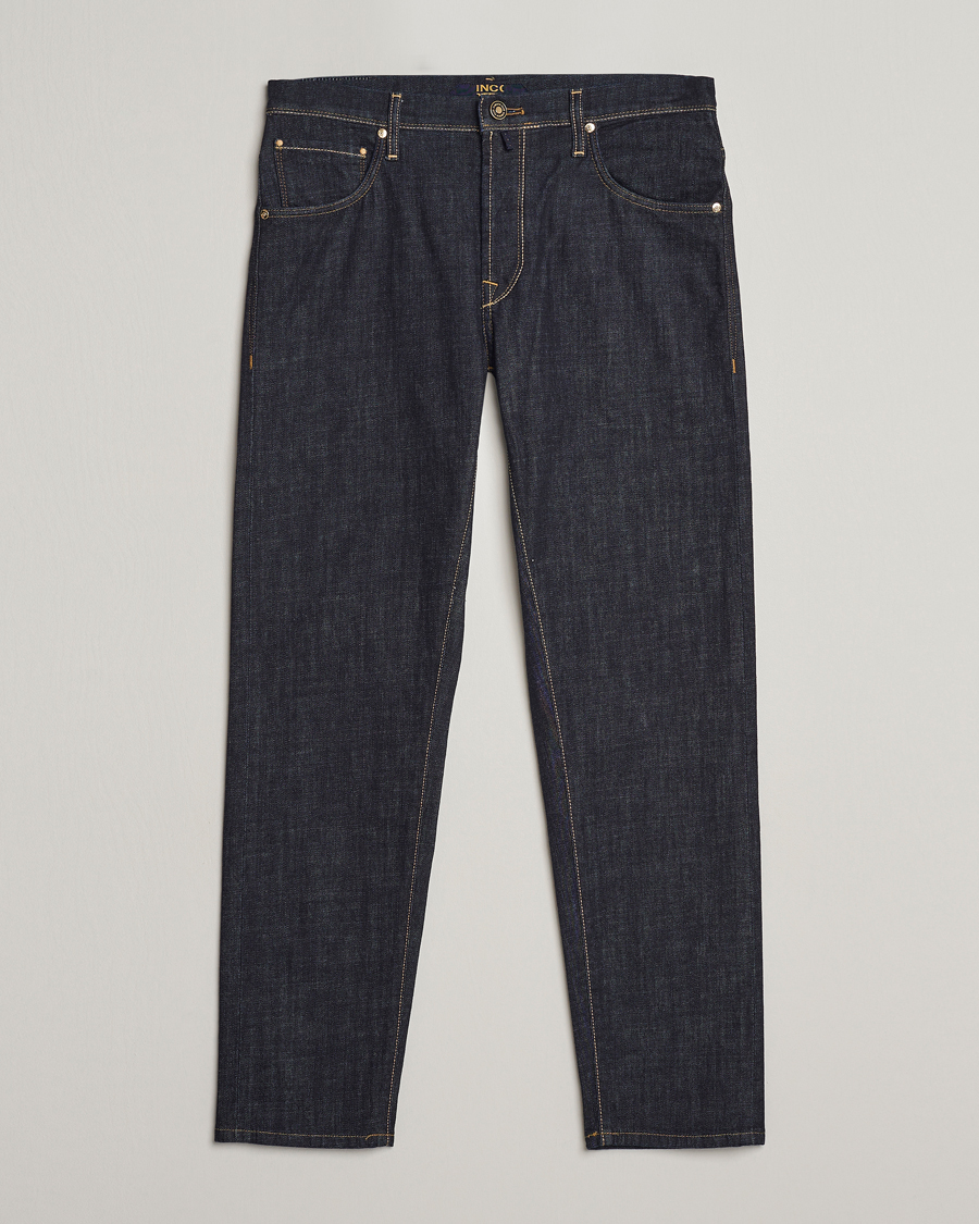 Heren | Jeans | Incotex | 5-Pocket Stretch Denim Dark Blue