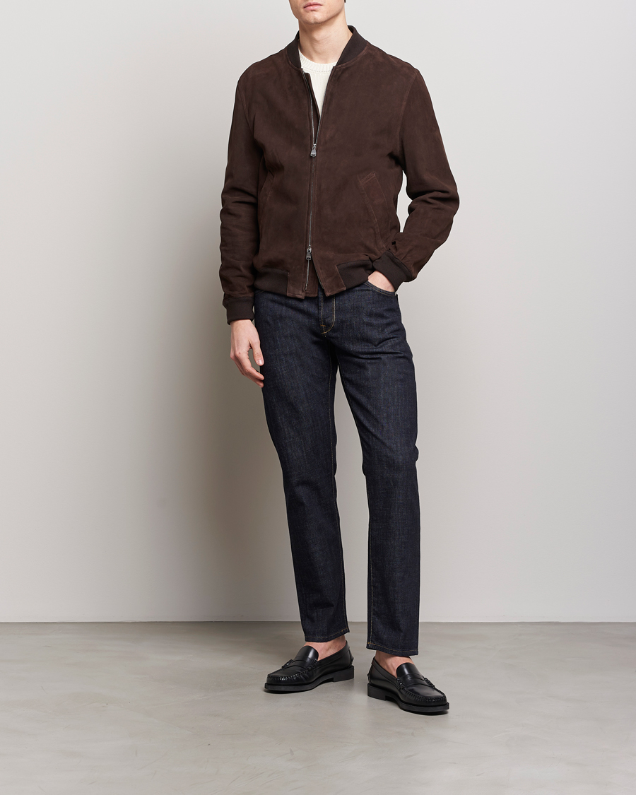 Heren | Jeans | Incotex | 5-Pocket Stretch Denim Dark Blue