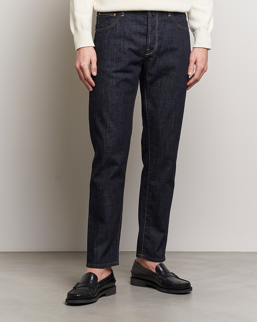 Heren | Italian Department | Incotex | 5-Pocket Stretch Denim Dark Blue