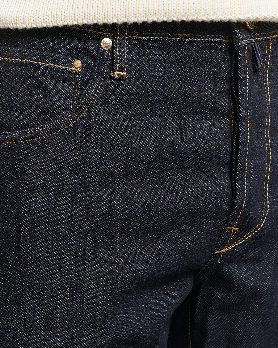 Heren | Jeans | Incotex | 5-Pocket Stretch Denim Dark Blue
