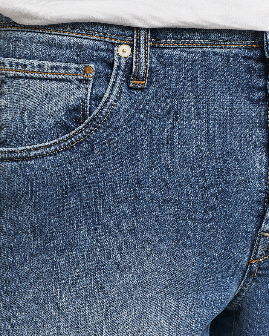 Heren | Jeans | Incotex | 5-Pocket Stretch Denim Medium Blue