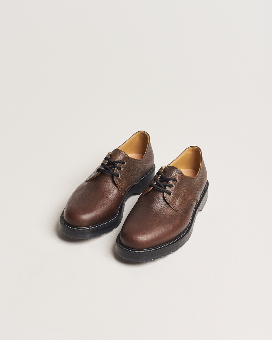 Heren | Derby schoenen | Solovair | 3 Eye Gibson Shoe Brown Grain