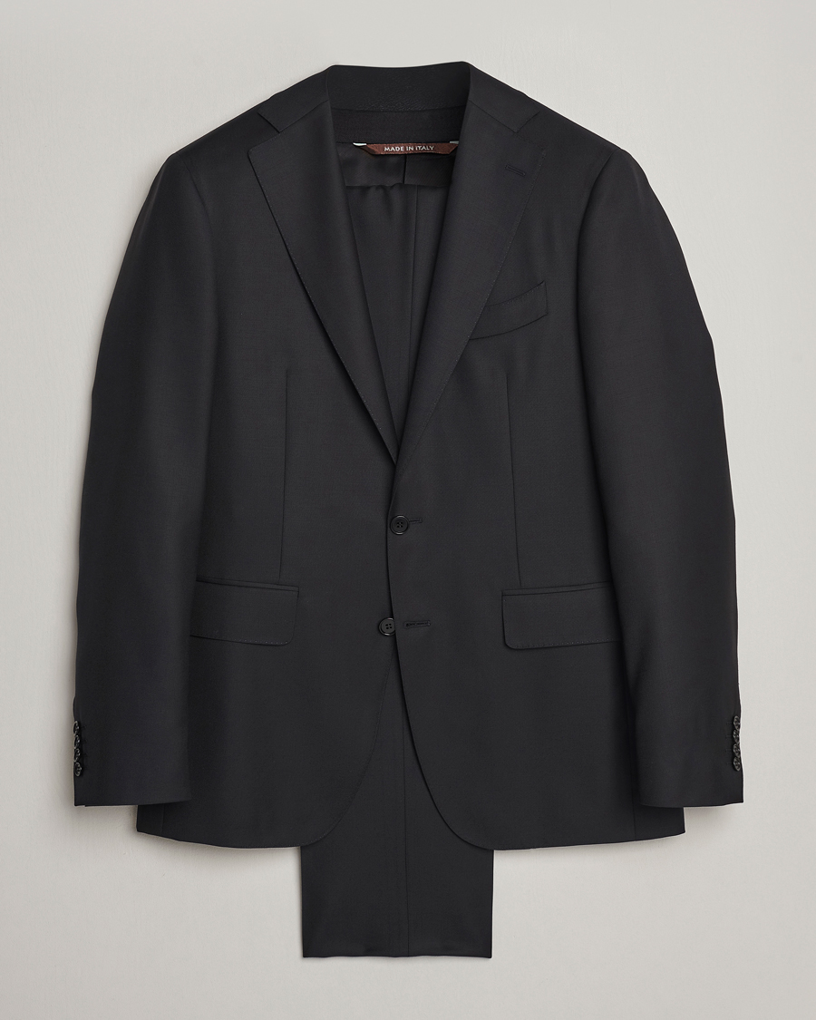 Heren | Pakken | Canali | Capri Super 130s Wool Suit Black