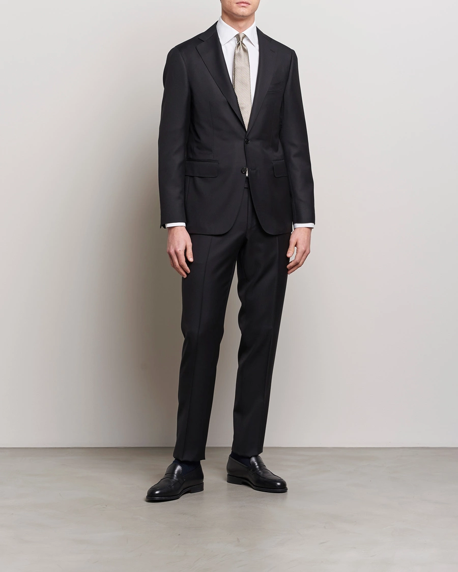 Heren | Canali | Canali | Capri Super 130s Wool Suit Black