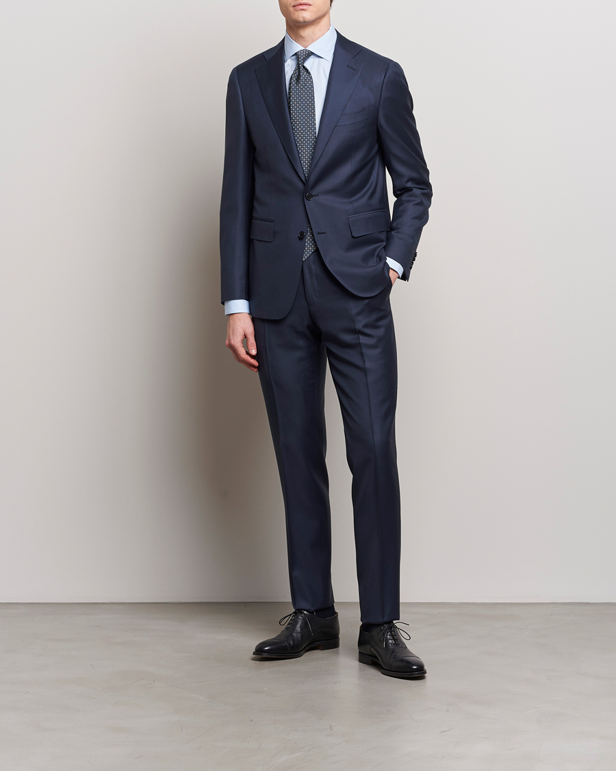 Heren | Formal Wear | Canali | Capri Super 130s Wool Suit Navy