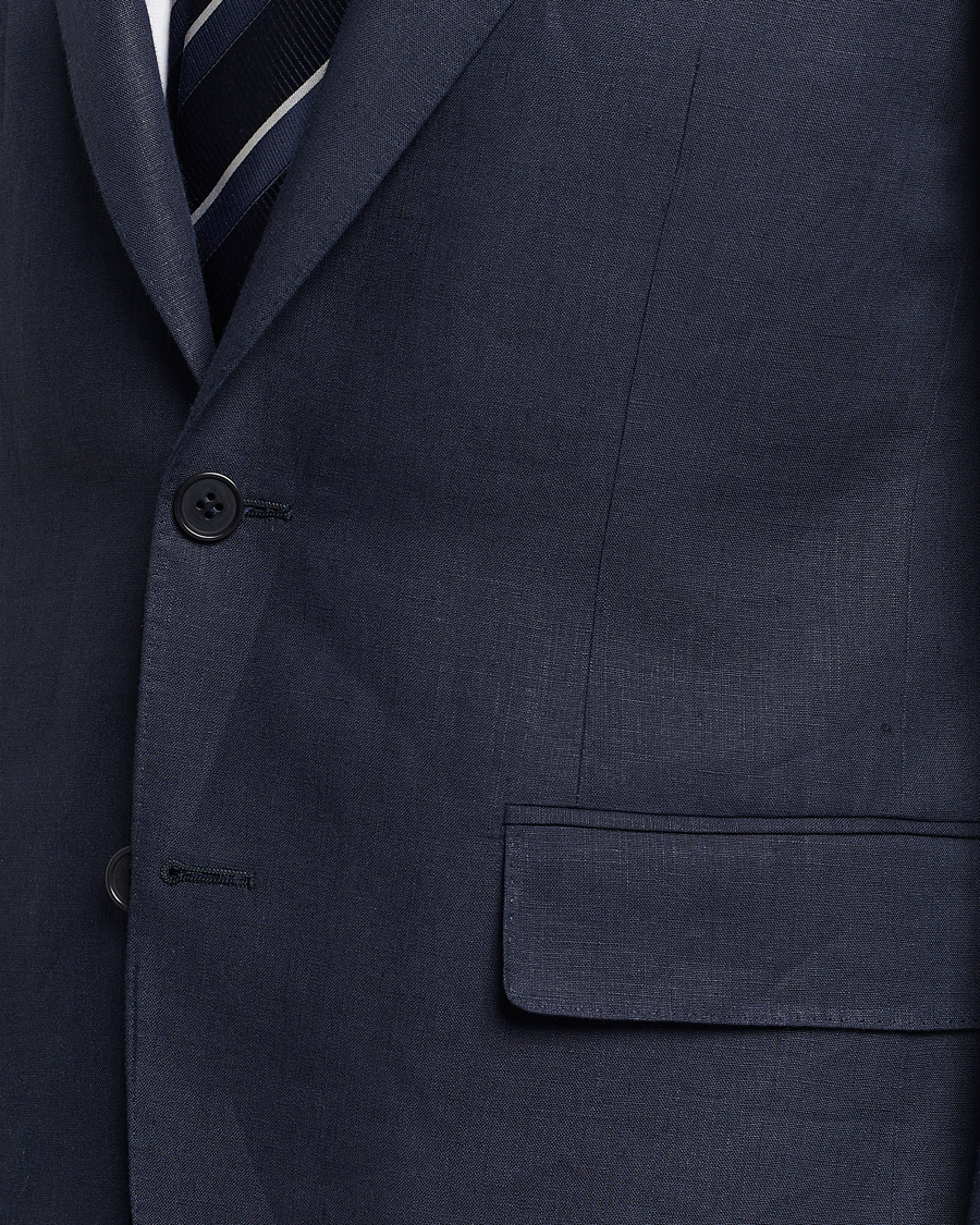 Heren | Pakken | Canali | Capri Linen Suit Navy