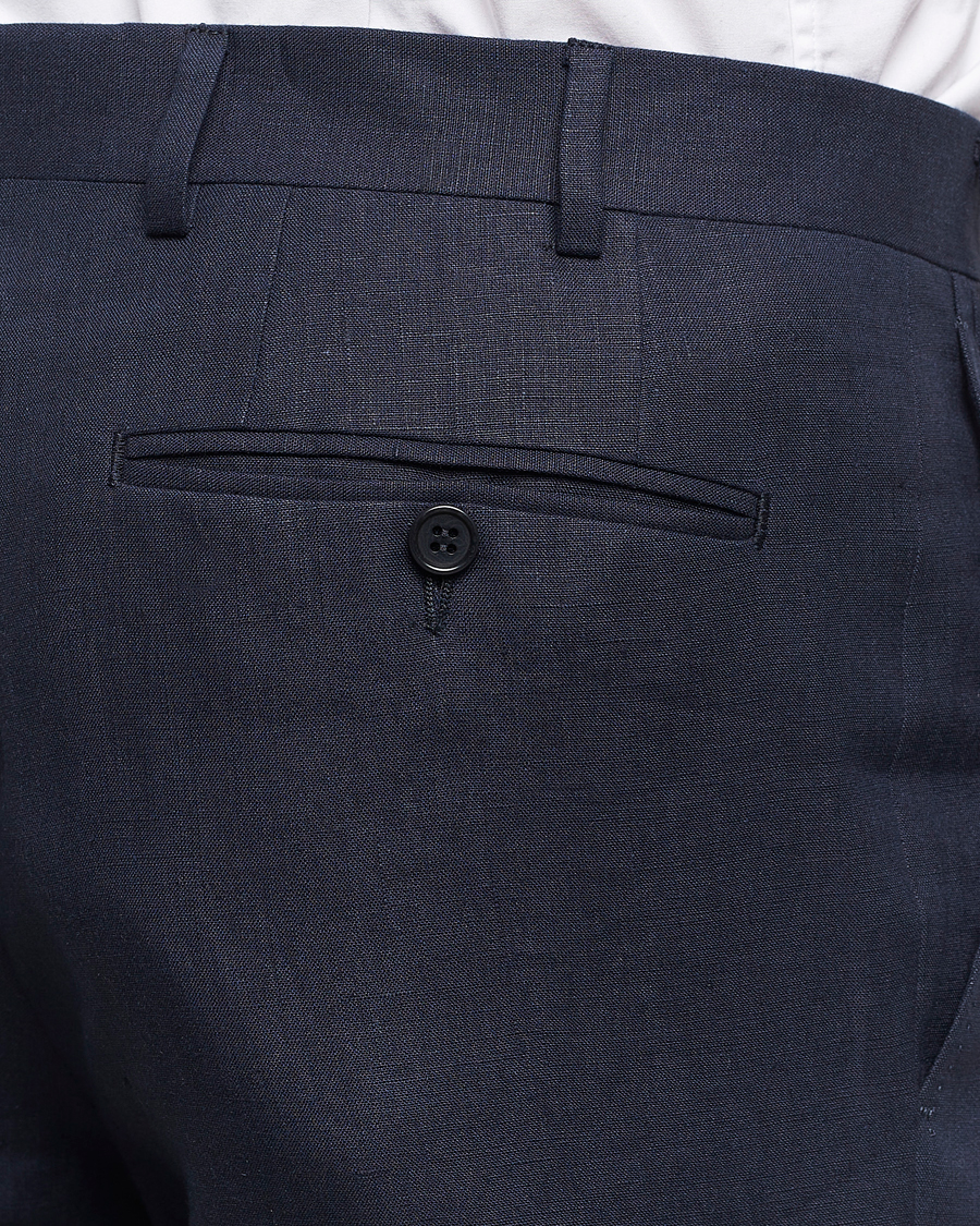 Heren | Pakken | Canali | Capri Linen Suit Navy