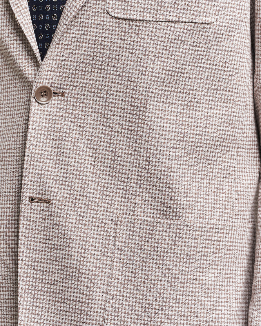 Heren | Blazers | Canali | Micro Check Jersey Blazer Light Beige
