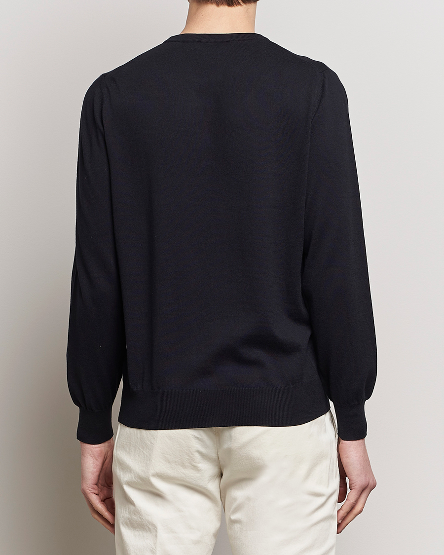 Heren | Truien | Canali | Cotton Crew Neck Pullover Black