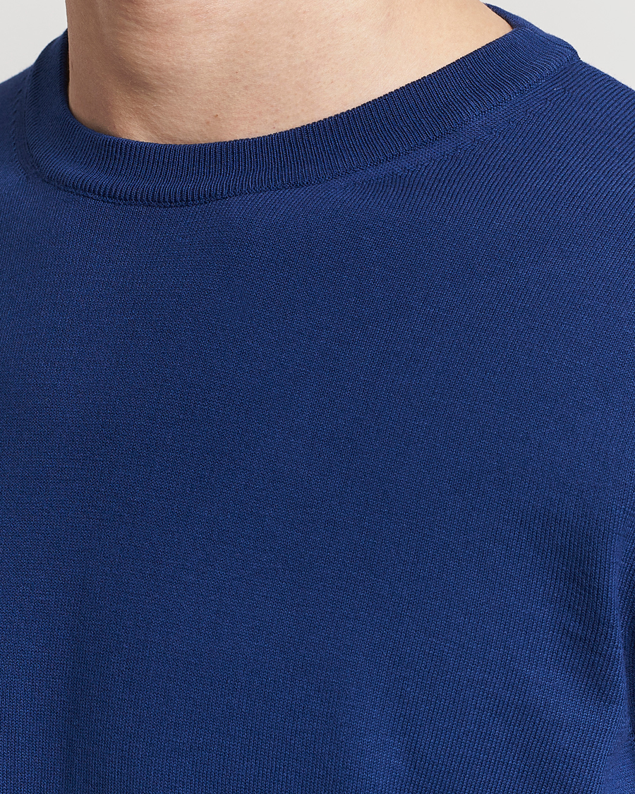 Heren | Truien | Canali | Cotton Crew Neck Pullover Royal Blue
