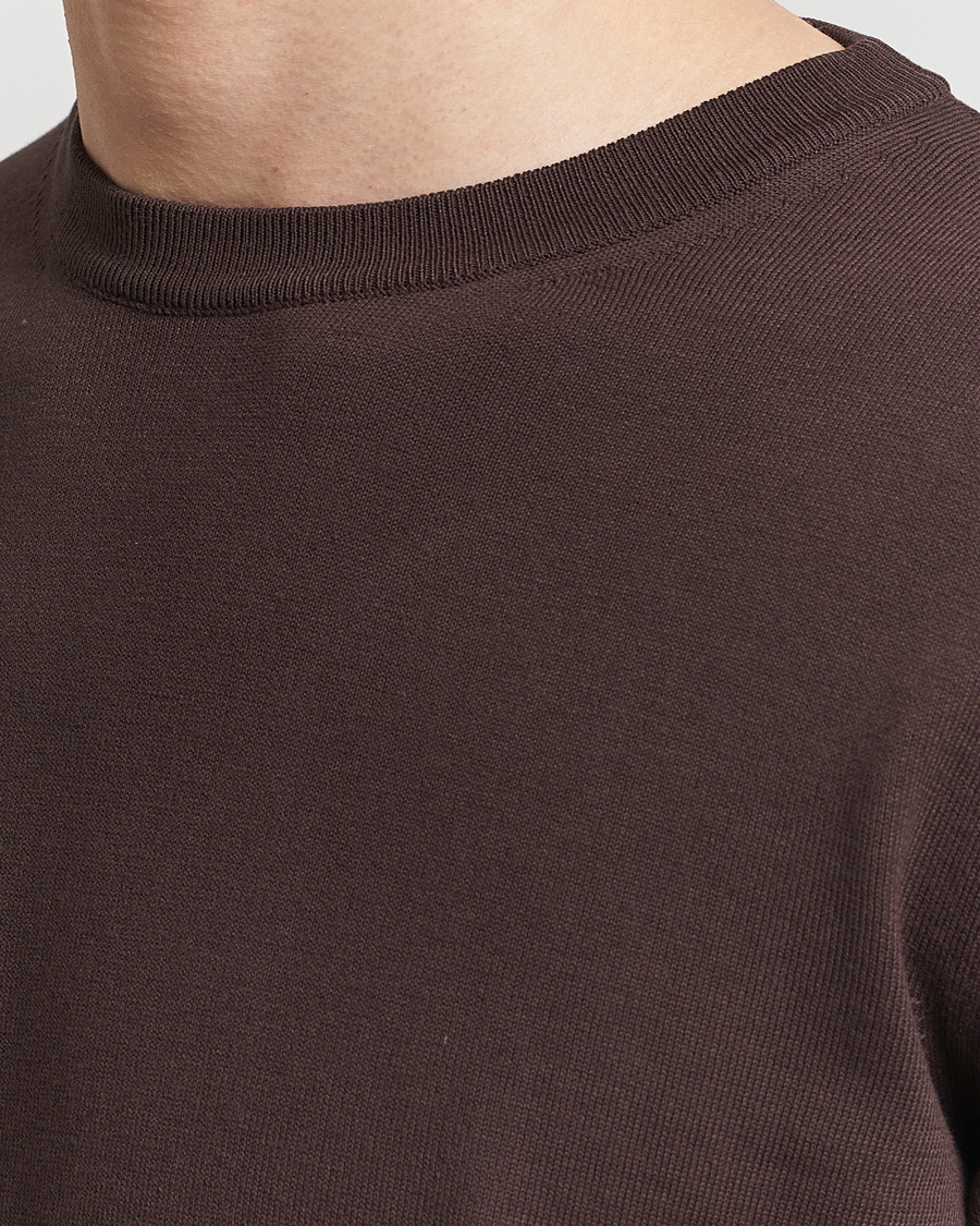 Heren | Truien | Canali | Cotton Crew Neck Pullover Dark Brown