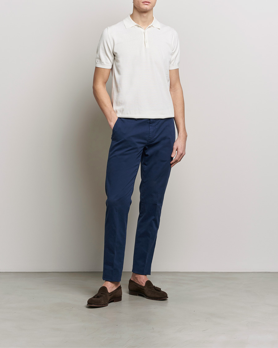 Heren | Polo's | Canali | Cotton Short Sleeve Polo White