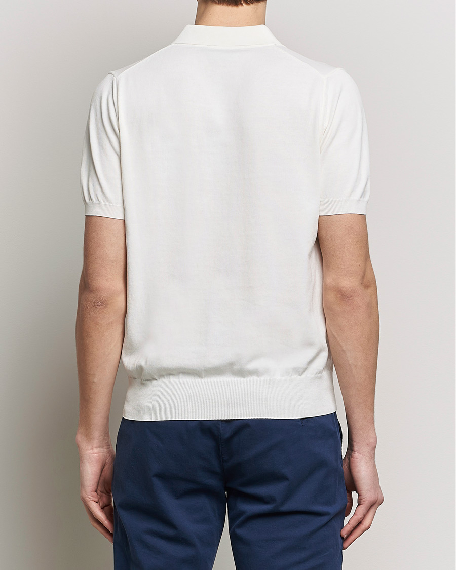 Heren | Polo's | Canali | Cotton Short Sleeve Polo White