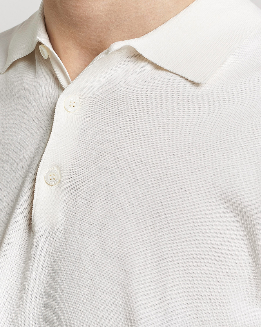 Heren | Polo's | Canali | Cotton Short Sleeve Polo White