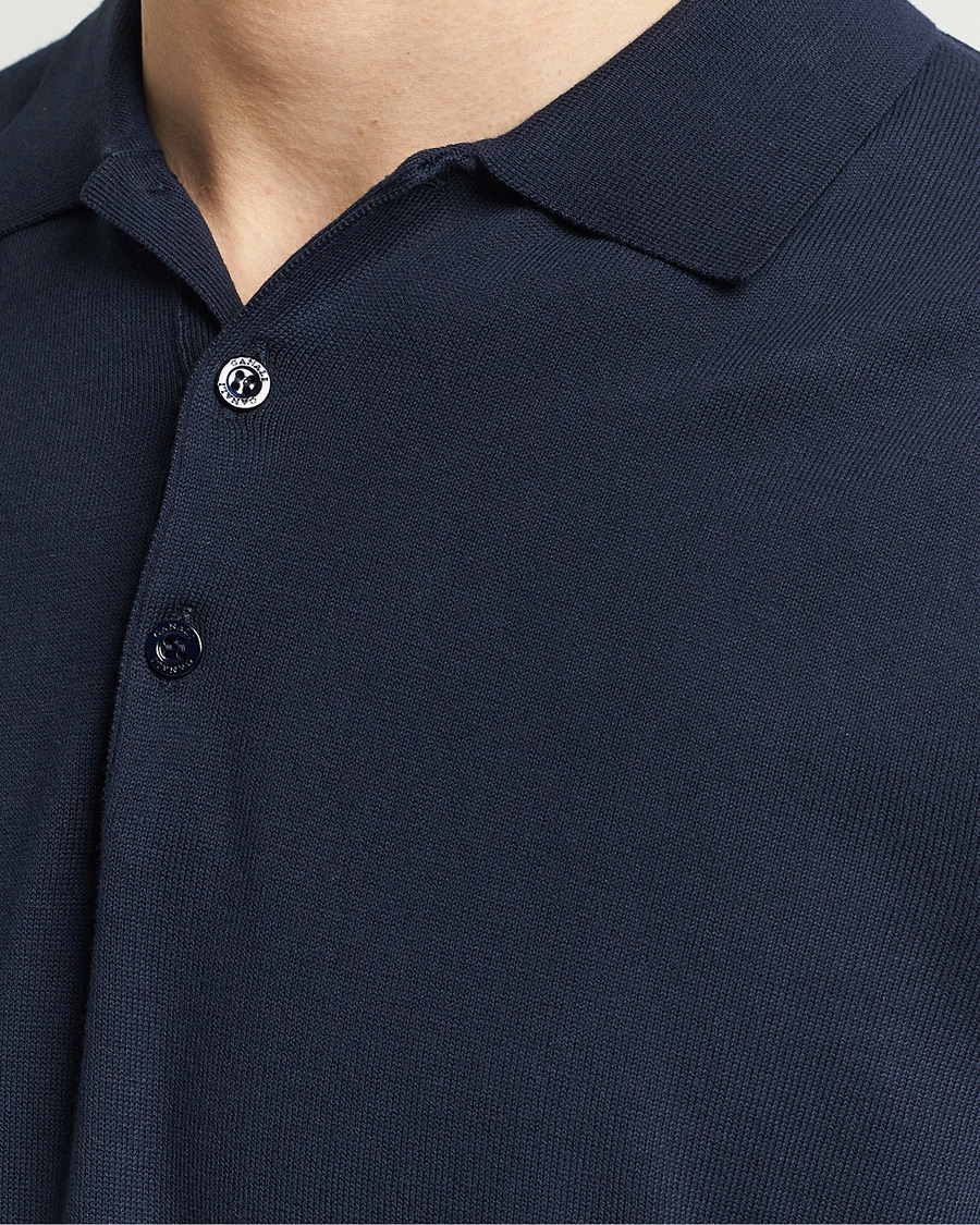 Heren | Polo's | Canali | Cotton Short Sleeve Polo Navy