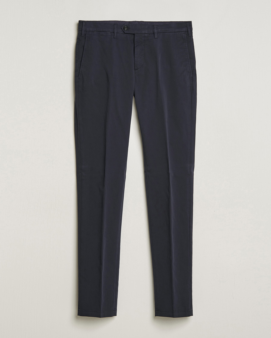 Heren | Broeken | Canali | Cotton Stretch Chinos Navy
