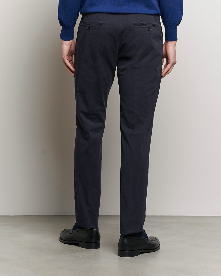Heren | Broeken | Canali | Cotton Stretch Chinos Navy