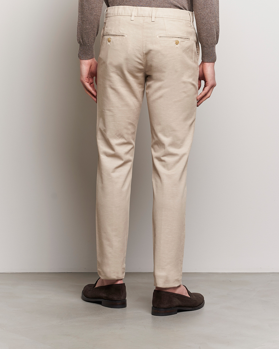 Heren | Broeken | Canali | Cotton/Linen Trousers Light Beige