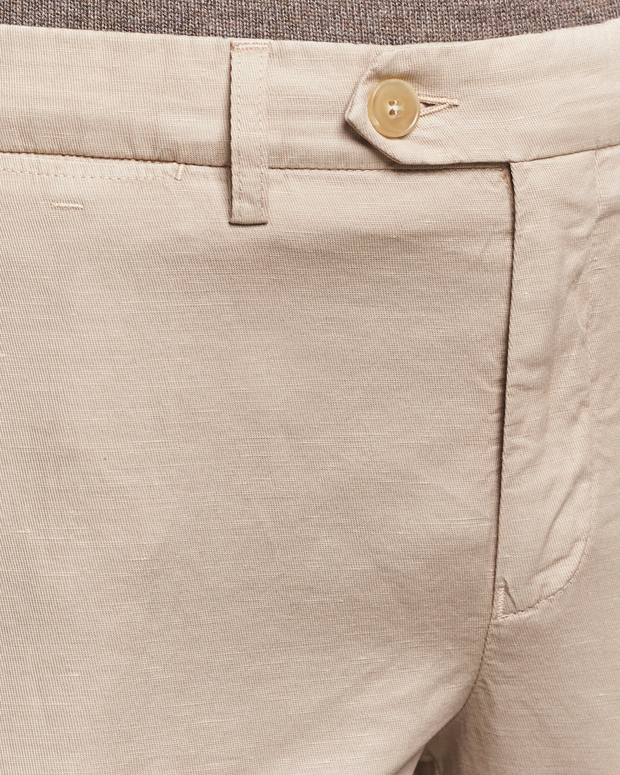 Heren | Broeken | Canali | Cotton/Linen Trousers Light Beige