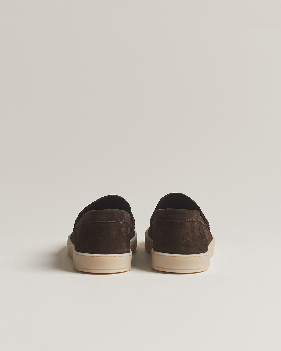 Heren | Instappers | Canali | Summer Loafers Dark Brown Suede