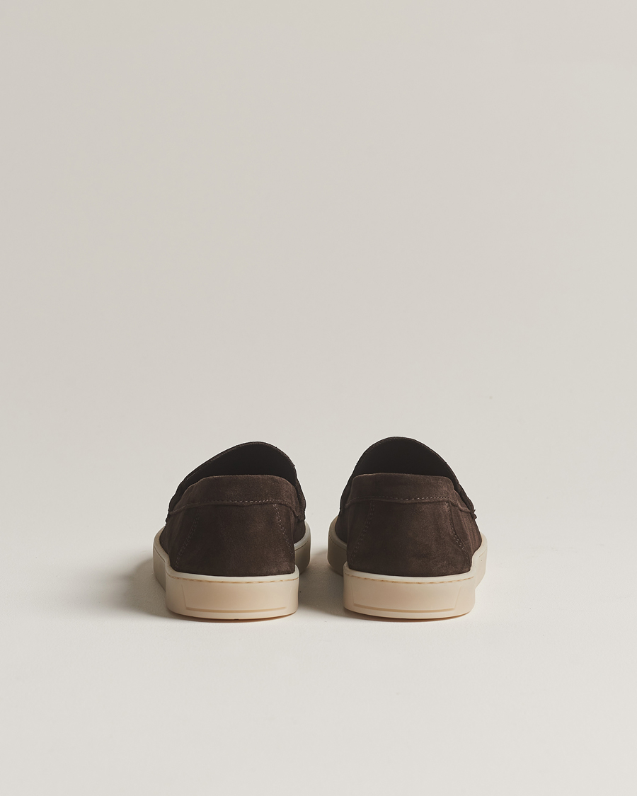Heren | Canali Summer Loafers Dark Brown Suede | Canali | Summer Loafers Dark Brown Suede