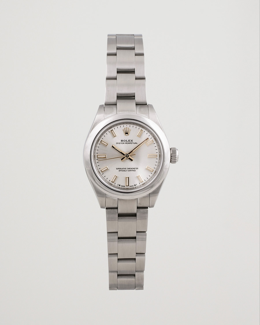 Heren | Rolex Pre-Owned Oyster Perpeptual 28 276200 Silver | Rolex Pre-Owned | Oyster Perpeptual 28 276200 Silver
