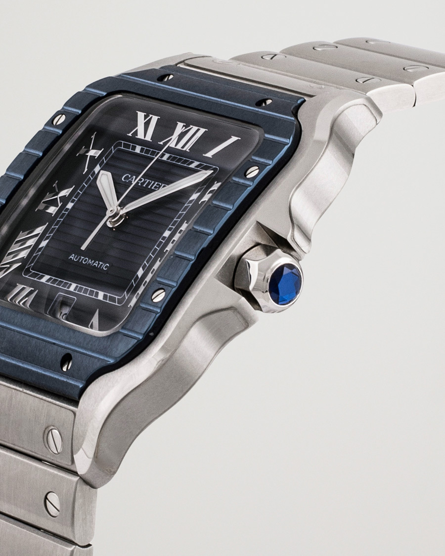 Heren | Cartier Pre-Owned Santos De Cartier Steel WSSA0048 Silver | Cartier Pre-Owned | Santos De Cartier Steel WSSA0048 Silver