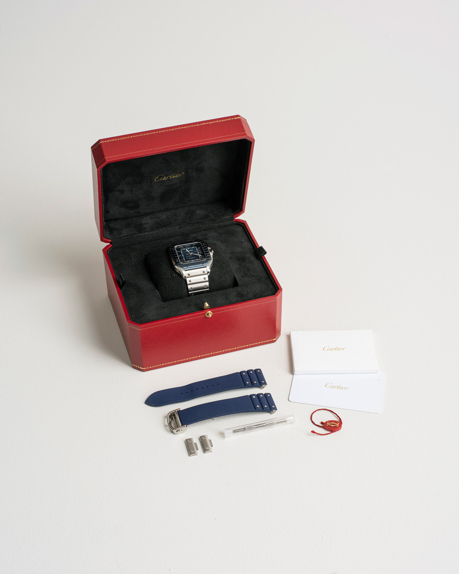 Heren | Cartier Pre-Owned Santos De Cartier Steel WSSA0048 Silver | Cartier Pre-Owned | Santos De Cartier Steel WSSA0048 Silver