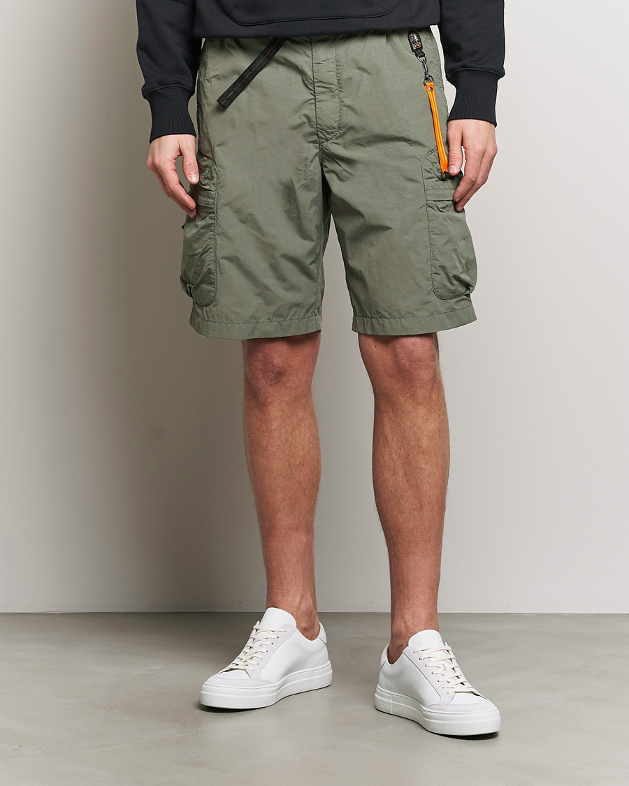Heren | Cargoshorts | Parajumpers | Walton Vintage Nylon Shorts Thyme Green