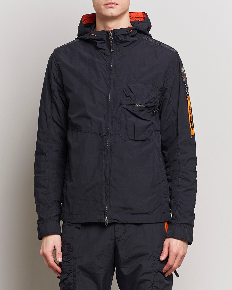 Heren | Lentejassen | Parajumpers | Nigel Vintage Nylon Hooded Jacket Black