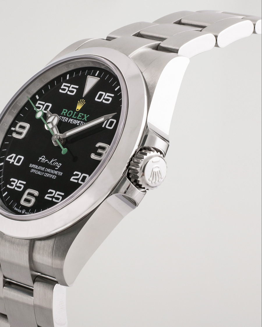 Heren | Rolex Pre-Owned Air King 126900 Silver | Rolex Pre-Owned | Air King 126900 Silver