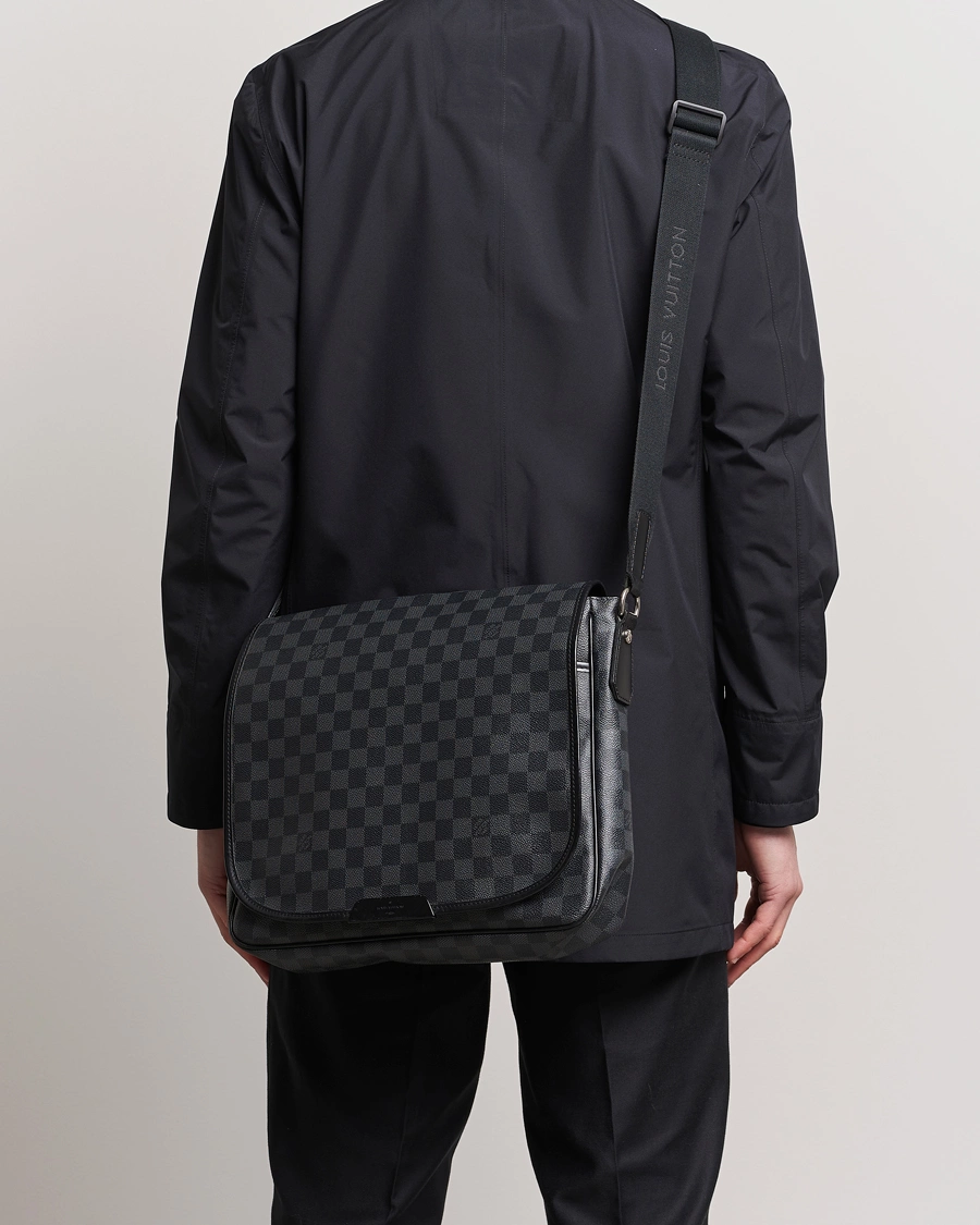 Heren | Pre-Owned & Vintage Bags | Louis Vuitton Pre-Owned | Daniel MM Satchel Leather Bag Damier Graphite