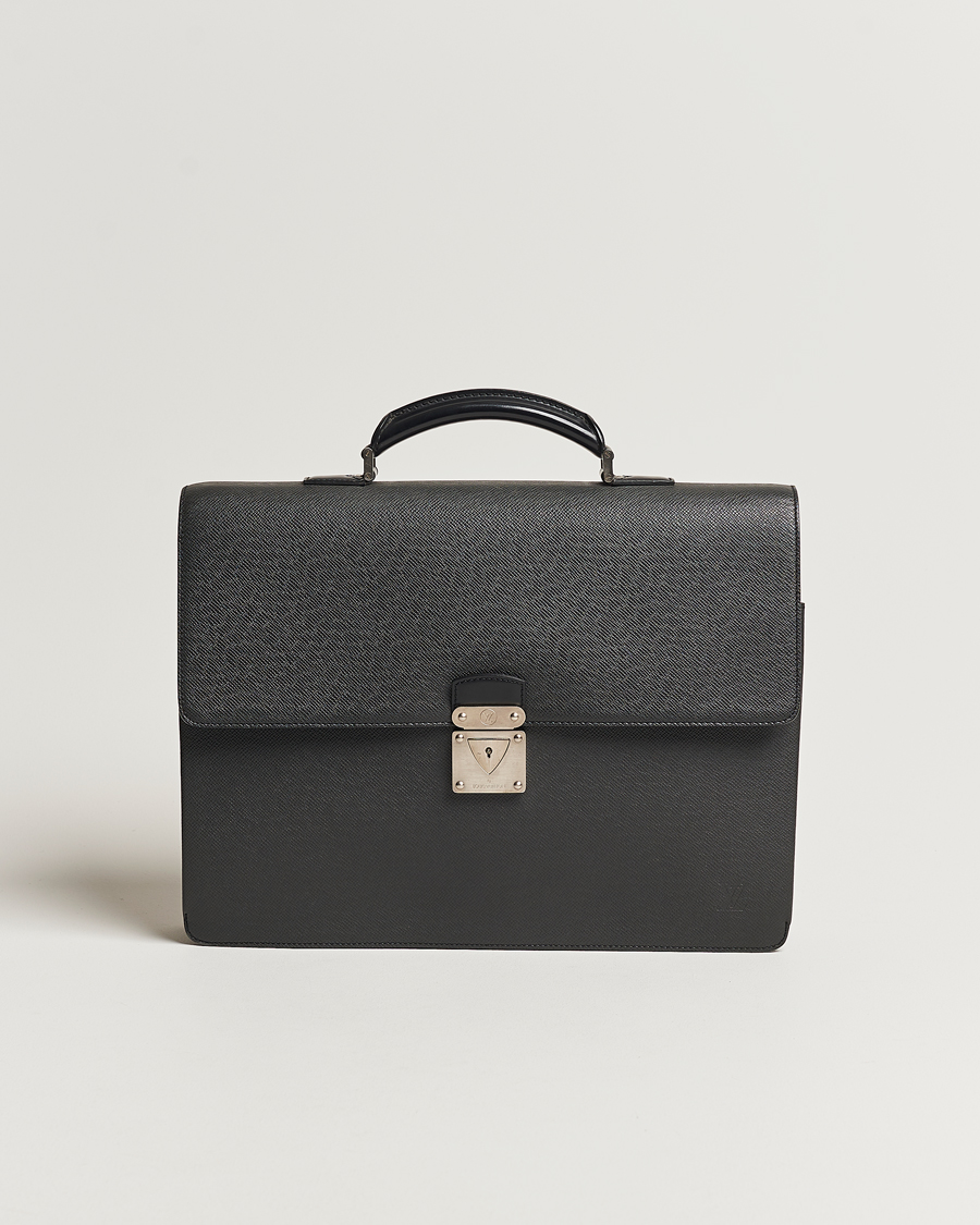 Heren | Louis Vuitton Pre-Owned Robusto Briefcase Black | Louis Vuitton Pre-Owned | Robusto Briefcase Black