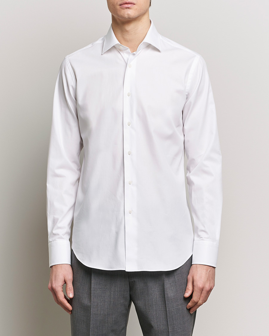 Heren | Overhemden | Grigio | Cotton Twill Dress Shirt White