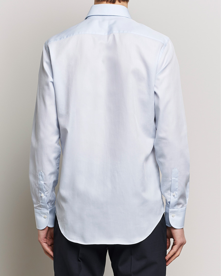 Heren | Overhemden | Grigio | Cotton Twill Dress Shirt Light Blue
