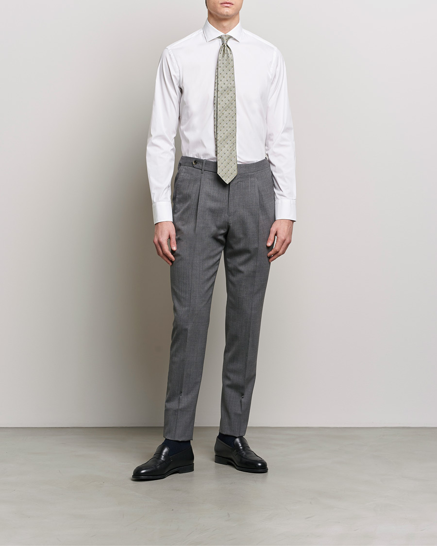 Heren | Grigio | Grigio | Comfort Stretch Dress Shirt White