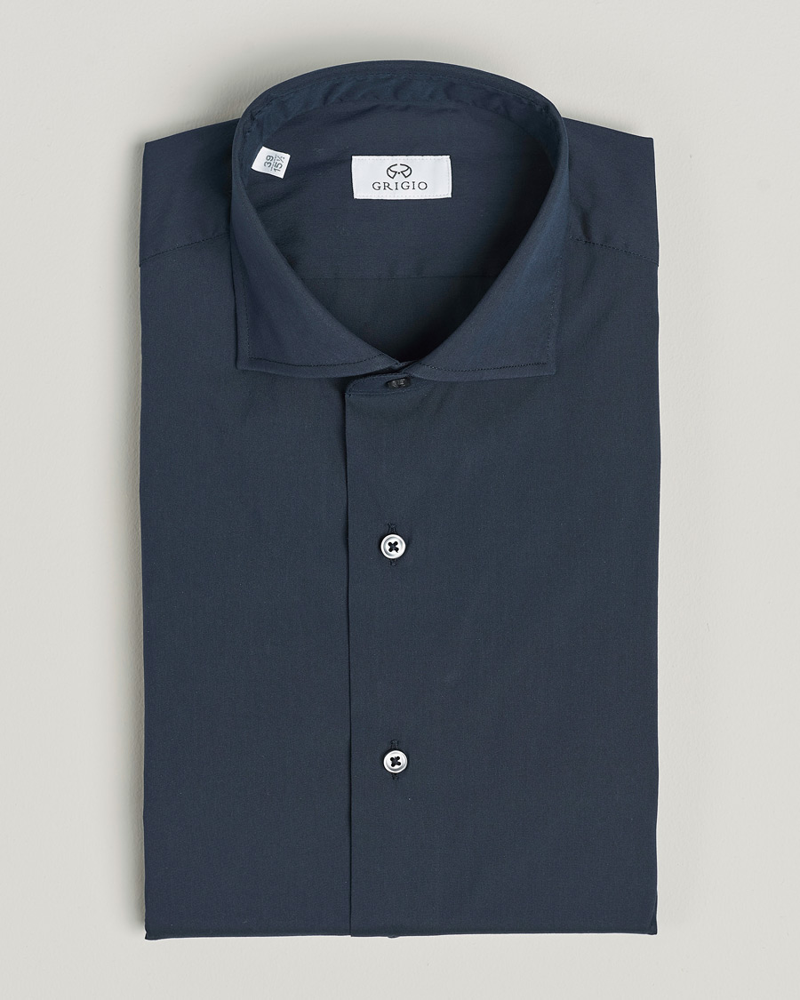 Heren | Overhemden | Grigio | Comfort Stretch Dress Shirt Navy