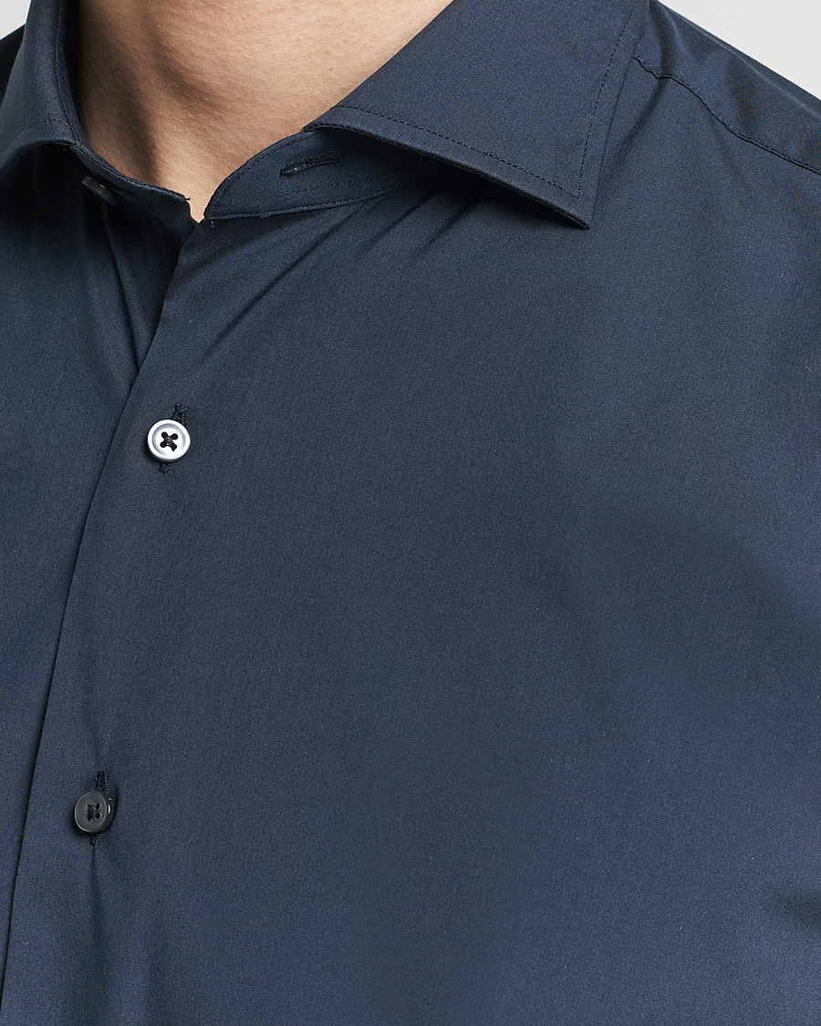 Heren | Overhemden | Grigio | Comfort Stretch Dress Shirt Navy