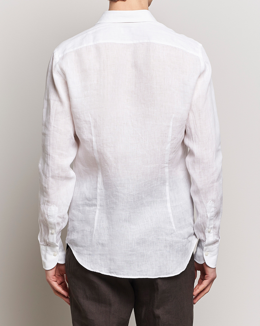 Heren | Overhemden | Grigio | Linen Casual Shirt White