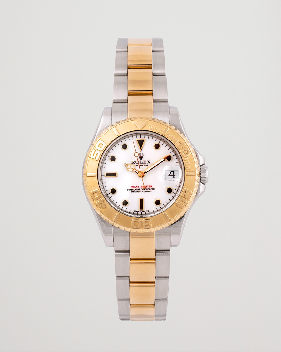 Heren | Rolex Pre-Owned Yacht Master 168623 Gold/Silver | Rolex Pre-Owned | Yacht Master 168623 Gold/Silver