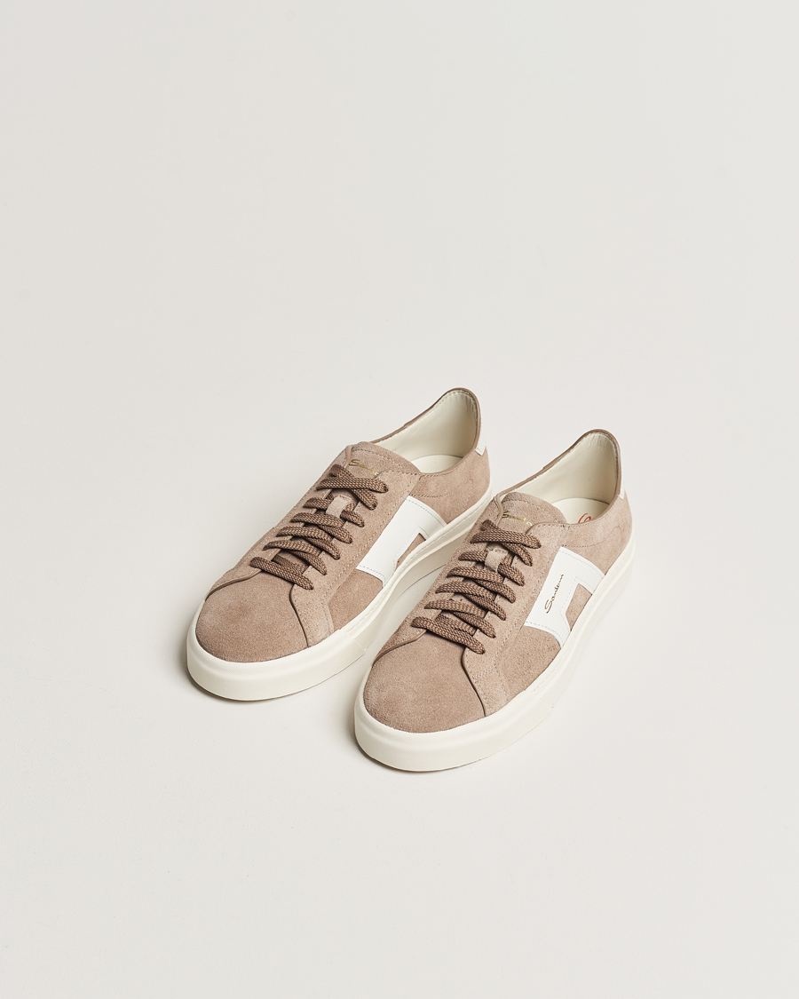 Heren | Suède schoenen | Santoni | Double Buckle Sneakers Grey Suede